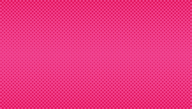 Vetor fundo rosa pop art com pontos de meio-tom