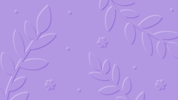 Vetor fundo roxo com folhas de estilo de papel