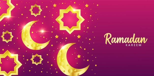 Fundo roxo sobre celebrações de boas-vindas ao mês sagrado do ramadã.