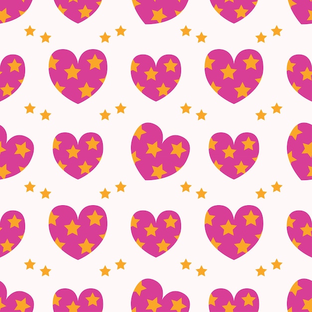 Fundo sem costura colorido gráfico de coração para embrulhar valentine e papel de parede