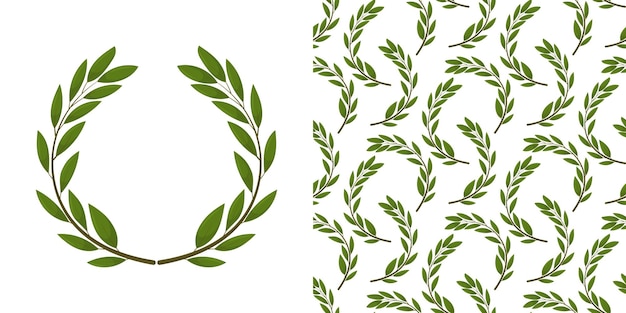 Vetor fundo sem costura com folhas de oliveira ideal para impressão em tecido ou papel