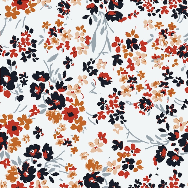 Fundo sem costura floral para estampas de moda. estampa fofa.