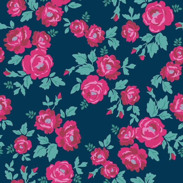 Fundo sem costura floral para estampas de moda. estampa fofa.