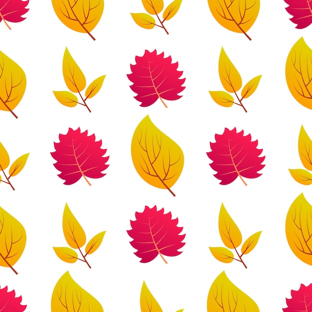 Fundo sem costura outono com folhas coloridas de bordo. design para cartazes de outono, papéis de embrulho e decorações de feriados. ilustração vetorial