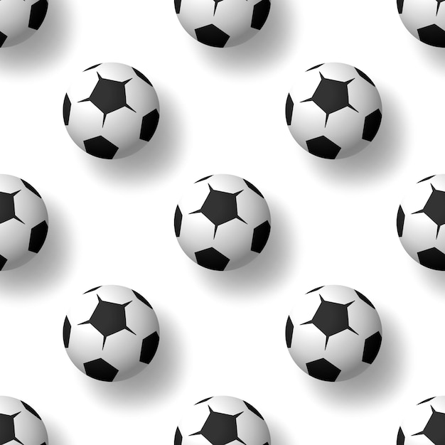 Fundo sem emenda de bolas de futebol