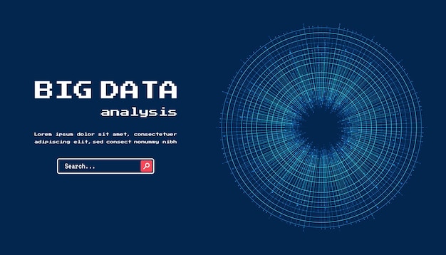 Fundo tecnológico conceito de visualização de big data tecnologia abstrata círculo de placas de circuitos