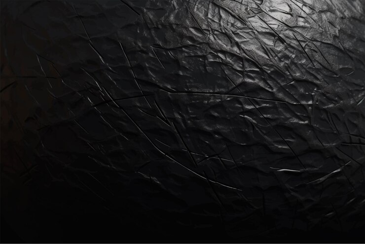 Vetor fundo texturizado preto com superfície texturizada de couro preto.