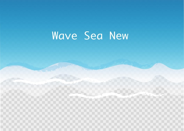 Vetor fundo transparente da bela onda do mar em formato vetorial.