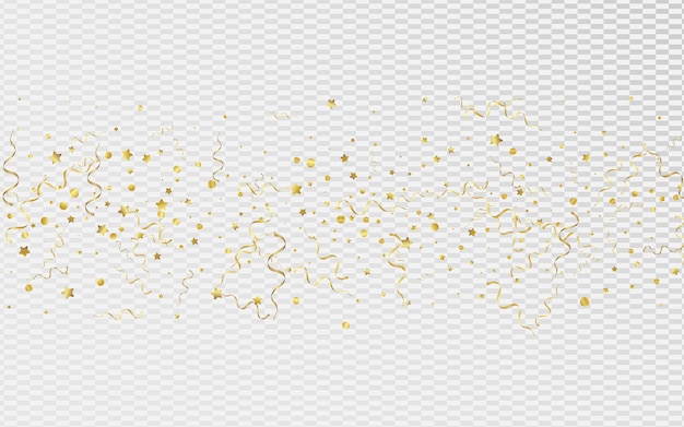 Fundo Transparente Festa Golden Confetti