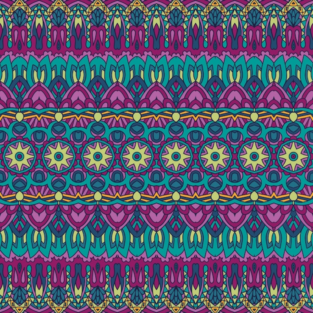 Fundo tribal étnico sem costura padrão listrado. estilo asteca e indiano, impressão vintage para ikat têxtil
