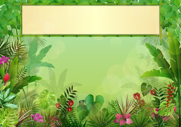 Vetor fundo tropical lindo