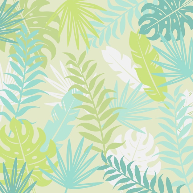 Fundo tropical moderno para seu design, ilustração vetorial.