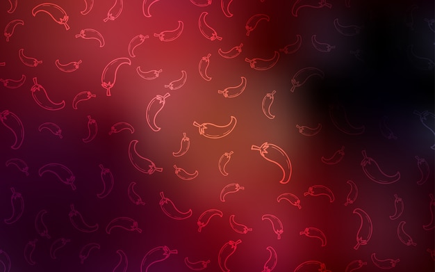 Vetor fundo vector vermelho escuro com pimentas picantes