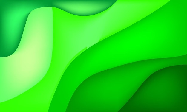 Vetor fundo verde com um fundo de renderização 3d de padrão de onda para a página de destino do site de banner