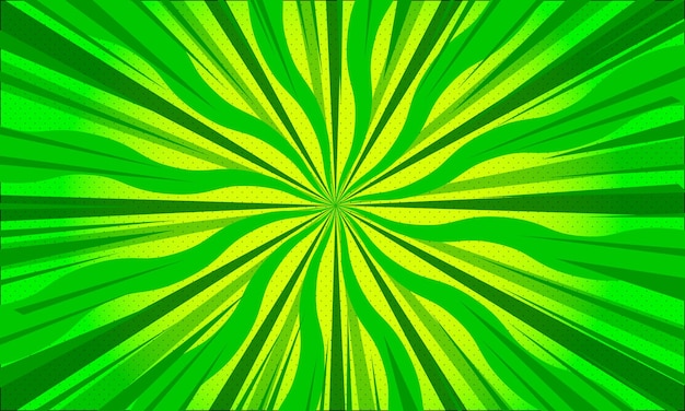 Fundo verde estilo cômico plano