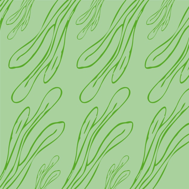 fundo verde vegetal desenhado à mão