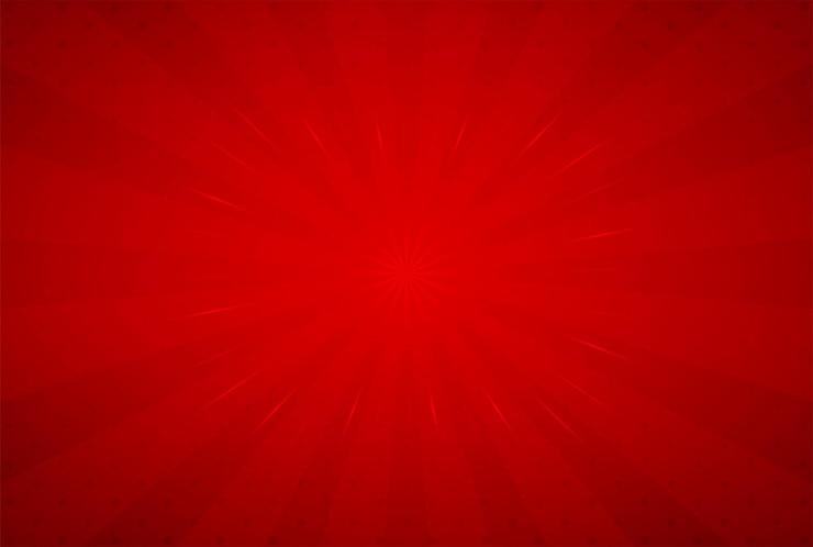 Vetor fundo vermelho com raios de sol