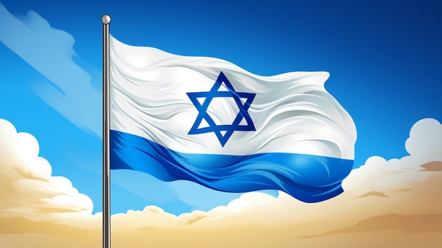 Vetor fundo vetorial da bandeira de israel