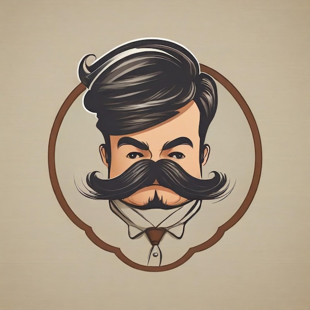 Fundo vetorial de desenho animado de bigode