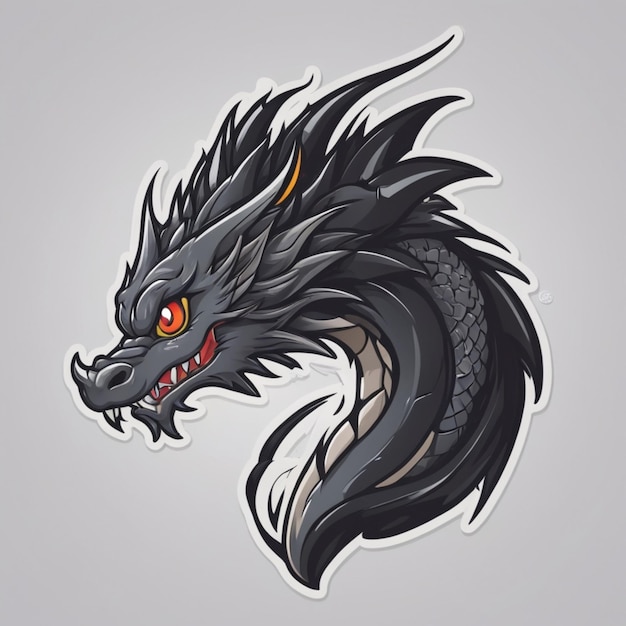 fundo vetorial de desenho animado de tatuagem de dragão