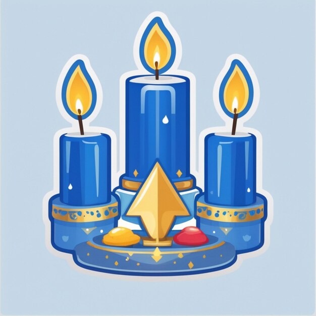 Vetor fundo vetorial de desenhos animados de hanukkah