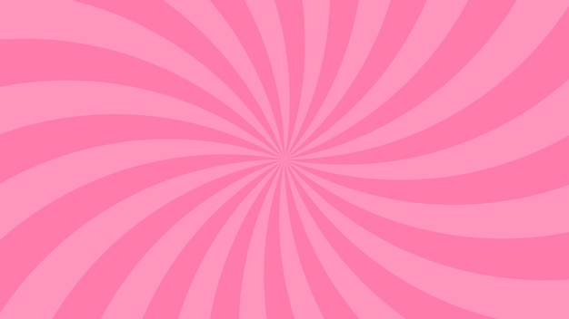 Fundo vetorial de efeito de linhas radiais rosa simples
