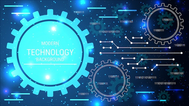 Fundo vetorial de estilo de tecnologia moderna