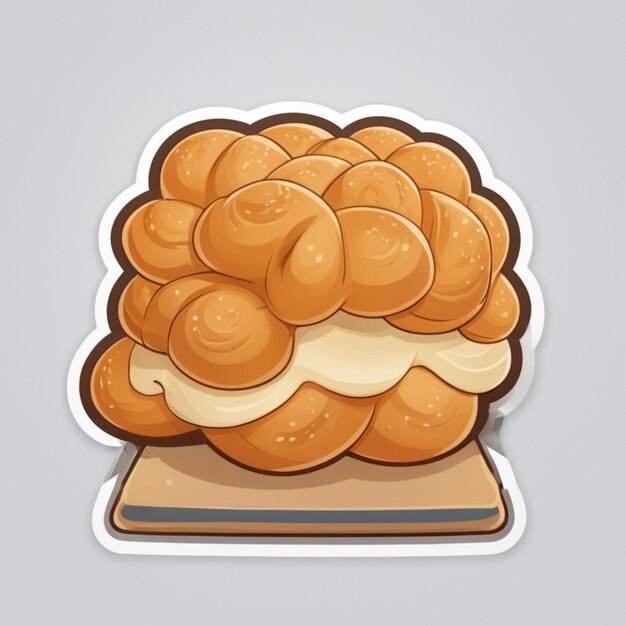 Fundo vetorial de pão challah