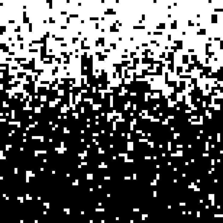 Vetor fundo vetorial pixels caindo mosaico abstrato