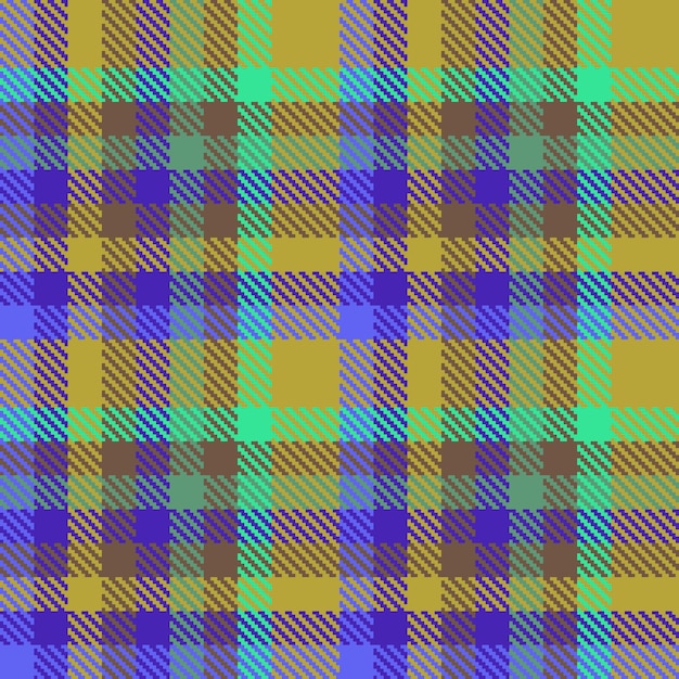 Fundo vetorial têxtil de tecido de verificação padrão com uma textura tartan xadrez sem costura