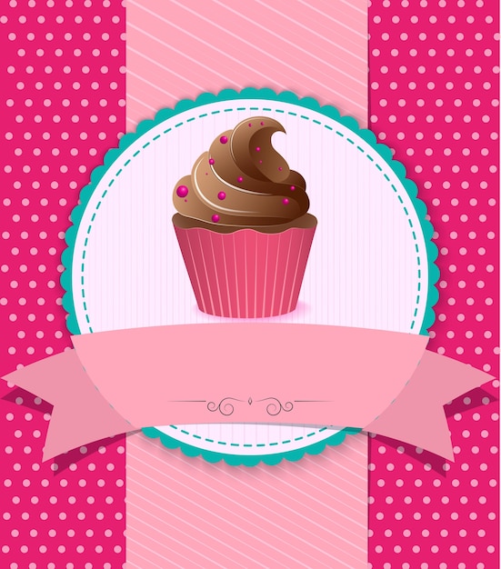 Fundo vintage cupcake