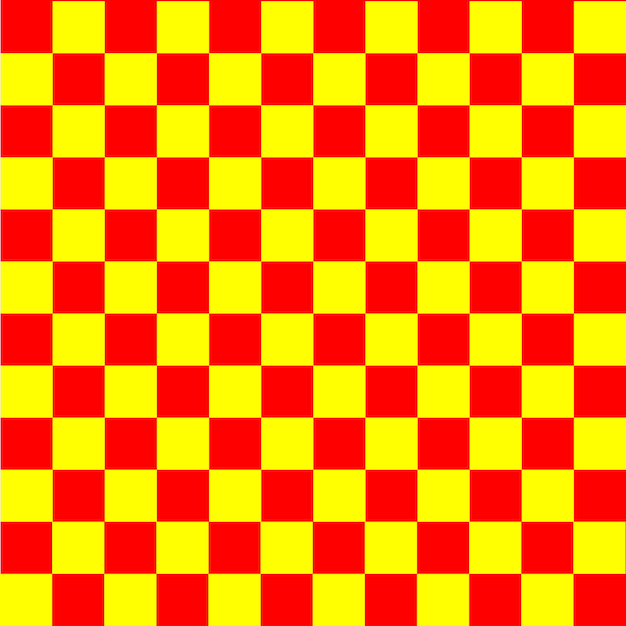 Vetor fundo xadrez vermelho amarelo