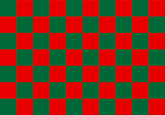 Fundo xadrez vermelho e verde