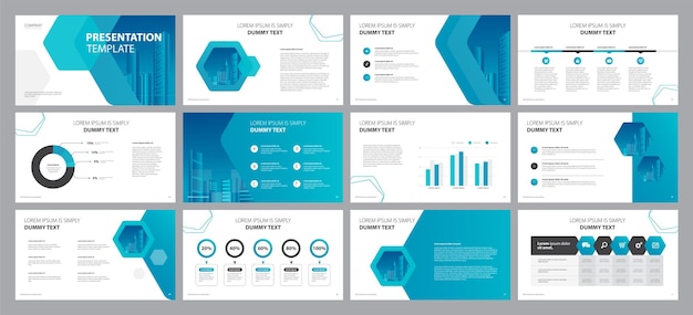 Vetor fundos de design de modelo de apresentação de negócios