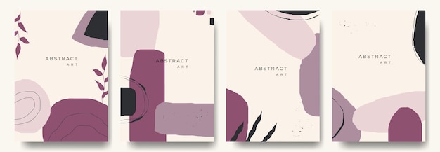 Fundos vetoriais abstratos modernos estilo moderno mínimo várias formas configuram modelos de design bons