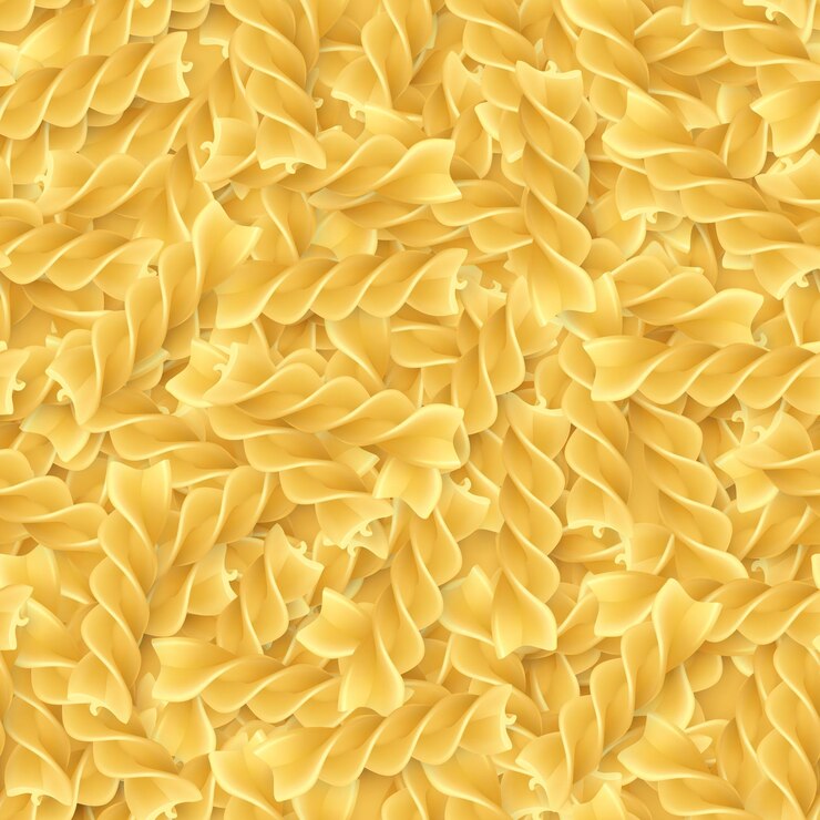 Vetor fusilli padrão sem costura fundo de ilustração vetorial com espiral italiana pasta tradicional para negócios design gráfico farinha de trigo produto da cozinha italiana