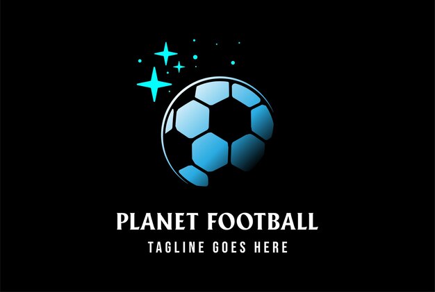 Vetor futebol moderno futebol planeta mundo global para esporte clube logotipo design vetor