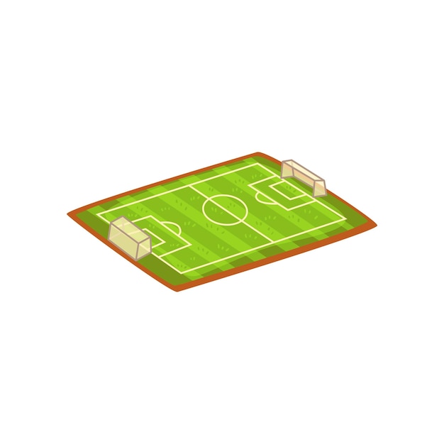 Futebol ou estádio de futebol esportes terra vetor ilustração isolada em um fundo branco