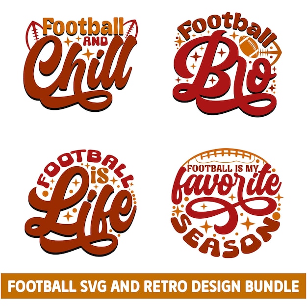 Vetor futebol svg design bundle file download digital