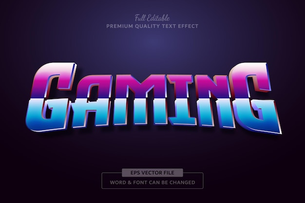 Futuro estilo de fonte de efeito de texto editável para jogos
