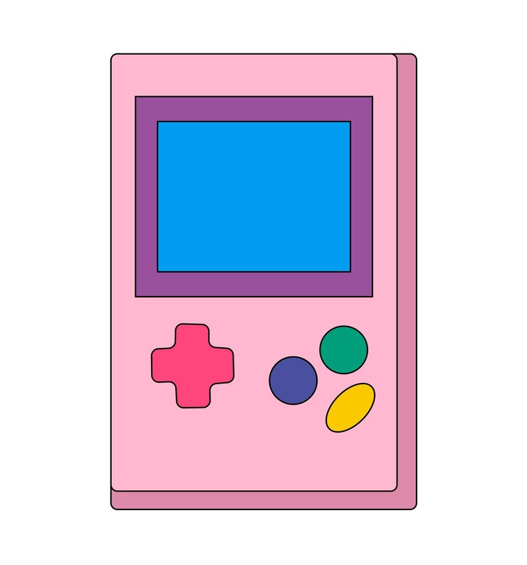 Vetor gadget tetris para jogar videogame isolado para quebra-cabeças dispositivo retrô dos anos 90