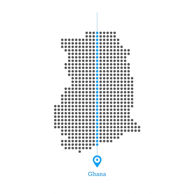 Gana pontilhada mapa desgin vector