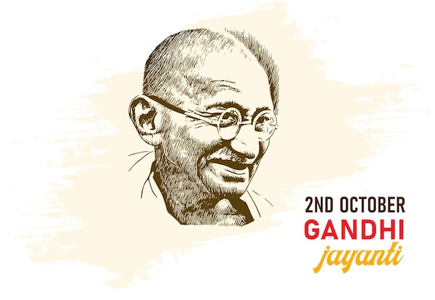 Vetor gandhi jayanti 2 de outubro