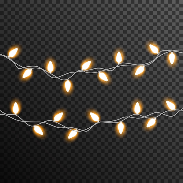 Garland light bulb decoration transparent