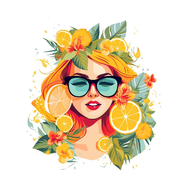 garota com óculos de sol verão