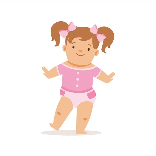 Um Personagem De Desenho Animado Bebê Dando Os Primeiros Passos