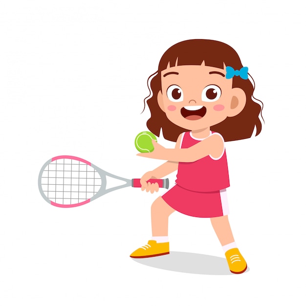 Garota garoto feliz feliz jogar tênis de trem