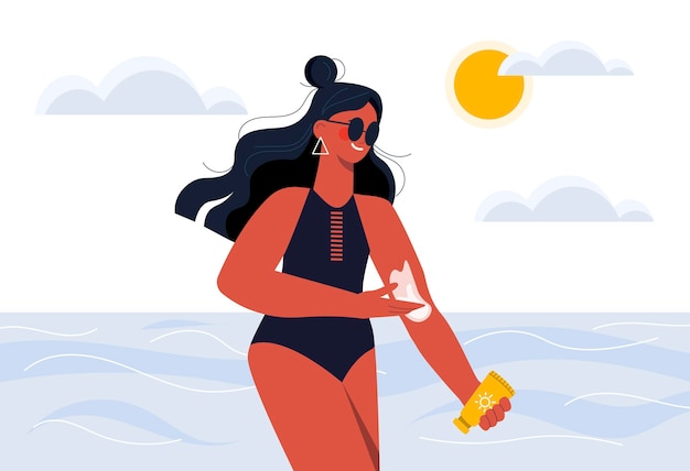 Garota na praia