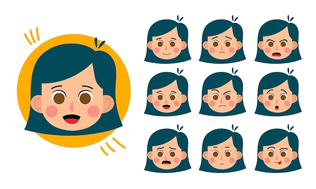 Garota Personagem humana para suas cenasPersonagem pronta para animação Desenho engraçado