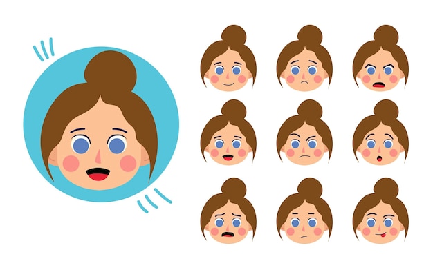 Garota Personagem humana para suas cenasPersonagem pronta para animação Desenho engraçado